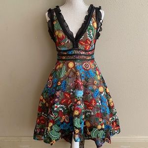 Nadine Merabi Floral “Eva” Dress Small